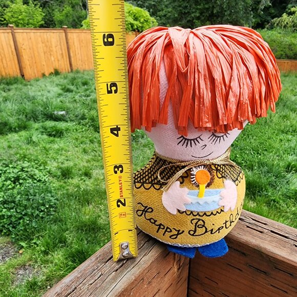 Vintage 1960s "HAPPY BIRTHDAY!" Toy DOLLY GRAM by WESTERN UNION Stuffed Rag Doll - Picture 6 of 7